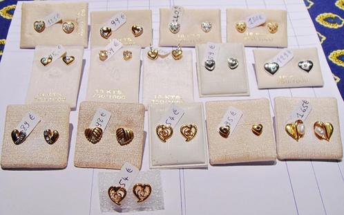 Boucles d'oreille en forme de cœur, en or ou argent, NEUVES, Handtassen en Accessoires, Kettinghangers, Nieuw, Overige materialen
