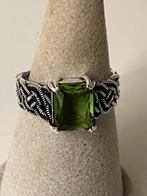 Zilveren ring met Zultaniet maat 22, Handtassen en Accessoires, Ringen, Overige kleuren, 20 of groter, Nieuw, Ophalen of Verzenden
