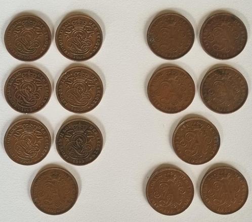 2 Cent Belgie Leopold II Albert 1902 - 1919 DES + DER Munten, Postzegels en Munten, Munten | België, Setje, Overig, Ophalen of Verzenden