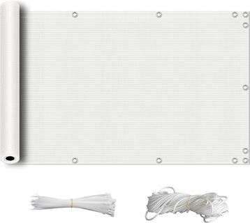 Brise Vue White Balcony 70x300 cm Canvas 165g/m² beschikbaar voor biedingen