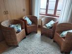 4 rotan kuipzetels zo goed als nieuw, Huis en Inrichting, Ophalen, Zo goed als nieuw