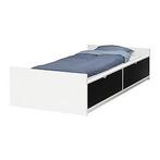 Eenpersoonsbed Ikea - zwarte laden, Huis en Inrichting, Ophalen, Gebruikt, 90 cm, Eenpersoons