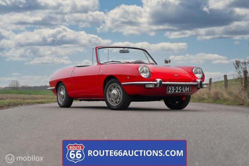 Fiat 850 Sport Spider cabriolet| Route 66 Auctions, Auto's, Oldtimers, Bedrijf, Te koop, Lederen bekleding, Fiat, Benzine, Overige carrosserie