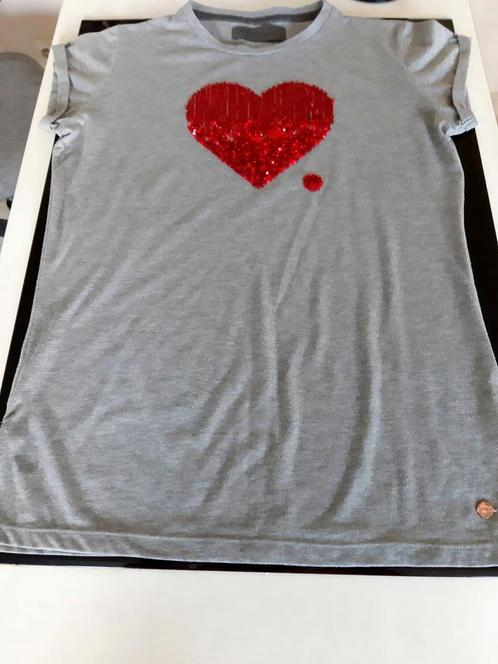 Mooie T-shirt merk Madame Espin mt L/XL, Kleding | Dames, T-shirts, Zo goed als nieuw, Grijs, Ophalen of Verzenden