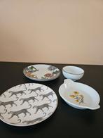 3 borden + 2 kommetjes, Antiek en Kunst, Ophalen