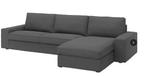 Ikea kivik 4-zitsbank met chaise longue grijs, Ophalen, Gebruikt, Stof