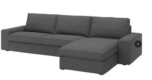 GRATIS VANDAAG OPHALEN Ikea kivik 4-zitsbank met chaise l, Huis en Inrichting, Zetels | Zetels en Chaises Longues, Gebruikt, Stof