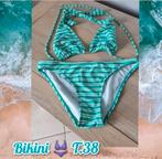 Bikini  pour femme-vert et blanc-T38, Ophalen of Verzenden, Gedragen, Wit, Bikini