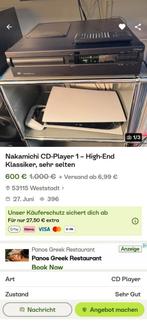NAKAMICHI CD PLAYER 1, Ophalen of Verzenden, Zo goed als nieuw