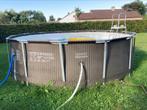 Zwembad Bestway 427 x 122cm met zandfilter, trapje, schepnet, Tuin en Terras, Gebruikt, Rond, Opzetzwembad, Ophalen