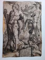 Goltzius/Spranger Cupido en Psyche 16e eeuwse prent, Ophalen of Verzenden