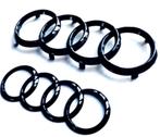 2x Logos Audi noir brillant Audi Q2, Q3, Q5 et Q7, Verzenden