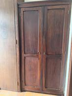 Houten kast tweedeurs, Ophalen, Gebruikt, 100 tot 150 cm, 200 cm of meer