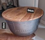 Salon/bijzettafel, Huis en Inrichting, Gebruikt, 50 tot 100 cm, Rond, Metaal