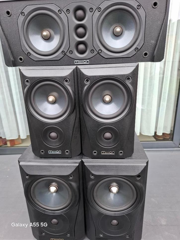 Mission Speakers, Audio, Tv en Foto, Luidsprekerboxen, Gebruikt, Front, Rear of Stereo speakers, 60 tot 120 watt, Overige merken