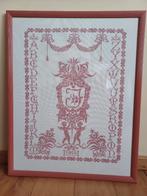 Borduurwerk ingelijst – 63x79 - 1991, Enlèvement, Utilisé, 50 à 75 cm, Autres types
