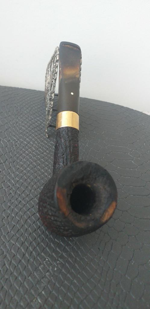 DUNHILL/PIJP-Met 18.k.gouden Ring., Verzamelen, Rookartikelen, Aanstekers en Luciferdoosjes, Zo goed als nieuw, Ophalen of Verzenden