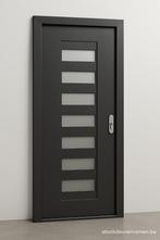Opruiminng-PVC/Kunststof voordeur-met glas -98*210-wit-€695, Doe-het-zelf en Bouw, Deuren en Vliegenramen, Nieuw, Buitendeur, Glas