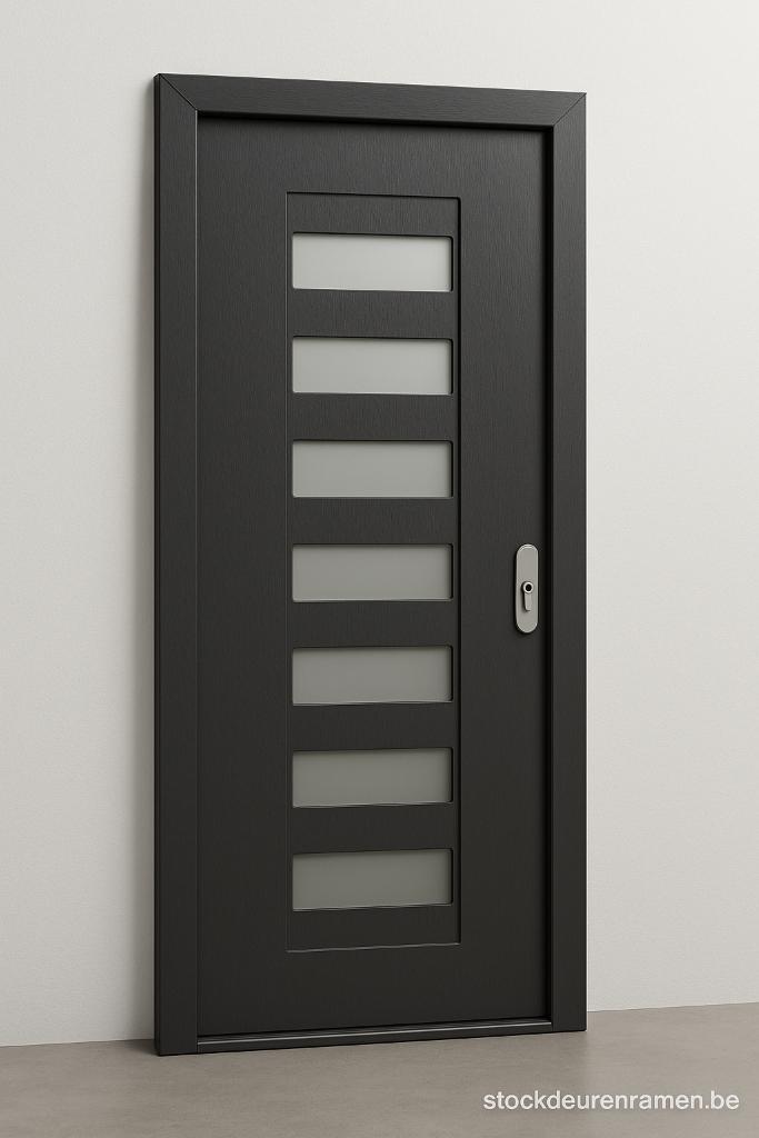 Opruiminng-PVC/Kunststof voordeur-met glas -98*210-wit-€695, Doe-het-zelf en Bouw, Deuren en Vliegenramen, Nieuw, Buitendeur, 200 tot 215 cm