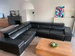 zwart lederen hoeksalon, Ophalen, Gebruikt, Leer, Modern, tijdloos