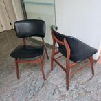 vintage design eetkamerstoelen, Huis en Inrichting, Stoelen, Ophalen, Gebruikt, Twee