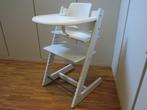 Stokke kinderstoel Tripp Trapp wit met verkleinset en tray, Ophalen, Gebruikt