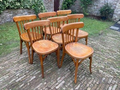set 6+1 Baumann Bistrostoelen Keukenstoelen Stoelen Frans, Antiek en Kunst, Antiek | Meubels | Stoelen en Sofa's, Ophalen