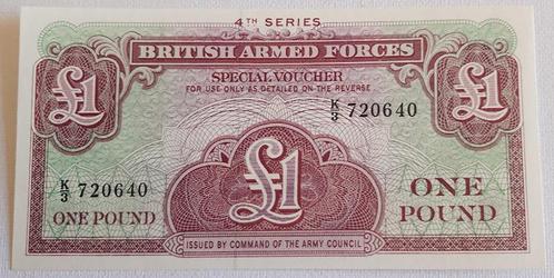 UK 1962 1 Pond Bankbiljet Strijdkrachten (Cold War) - UNC, Postzegels en Munten, Bankbiljetten | Europa | Niet-Eurobiljetten, Los biljet