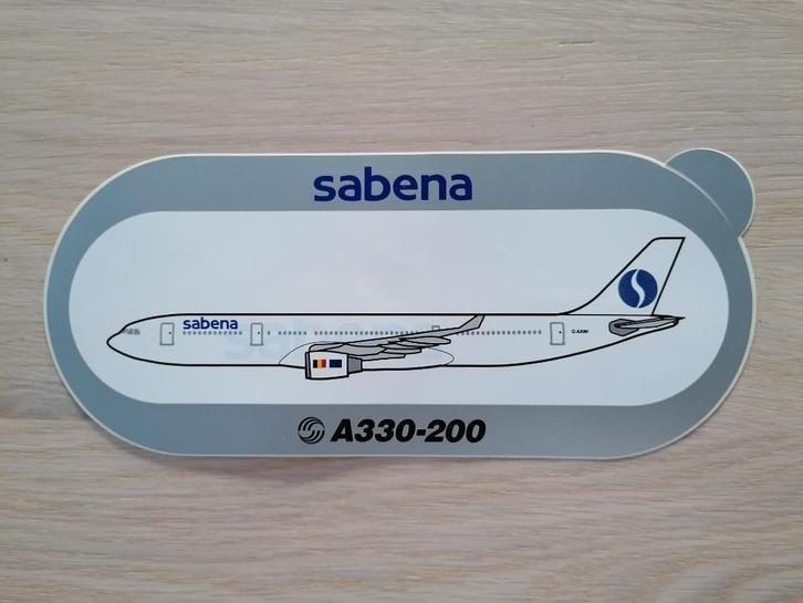 Sabena Sticker #024 Airbus A330-200 9x21, Verzamelen, Sabenasouvenirs, Nieuw, Ophalen of Verzenden