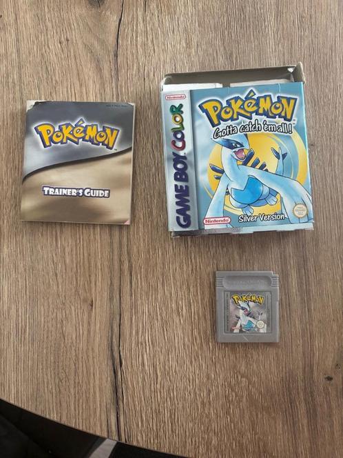 POKEMON Silver GameBoy Color - Volledige Set, Games en Spelcomputers, Games | Nintendo Game Boy, Gebruikt, Avontuur en Actie, 1 speler