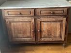 Antieke commode met marmeren blad, Ophalen, Gebruikt, 100 tot 150 cm, Eikenhout