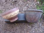 TWEE TERRACOTTA POTTEN, Tuin en Terras, Bloempotten, Ophalen, Gebruikt, Terracotta, Minder dan 40 cm
