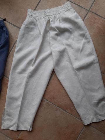 Pasja 100% linnen witte broek beschikbaar voor biedingen