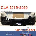 W118 CLA 35 AMG Achterbumper Mercedes zwart CLA35 2019-2020, Pare-chocs, Utilisé, Enlèvement ou Envoi, Mercedes-Benz