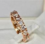 18 kt roségouden ring met Diamanten, Handtassen en Accessoires, Ringen, Ophalen of Verzenden, Zo goed als nieuw