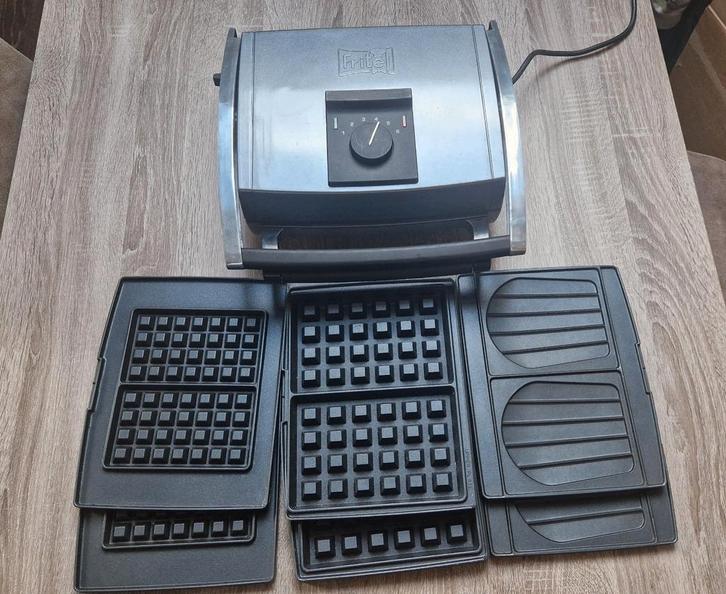 Fritel cw2435 wafelijzer/grill/croquemachine, Elektronische apparatuur, Wafelijzers, Gebruikt, Uitneembare platen, Verzenden