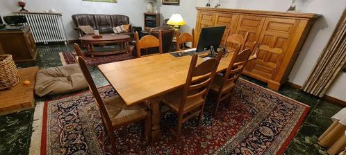 Complete eetplaats, Maison & Meubles, Salles à manger complètes, Comme neuf, 6 à 8 chaises, Enlèvement