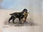 Leon Danchin cocker spaniel met vangst, Antiek en Kunst, Ophalen of Verzenden