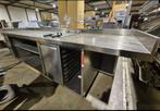 RVS werktafel -dik blad - inbouw dubbele friteuse en 3 lades, Ophalen, Inox Meubilair