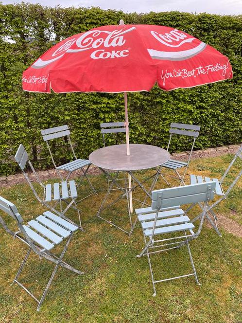 Oud tuinset bistro, Tuin en Terras, Tuinsets en Loungesets, Gebruikt, Tuinset, Hout, Ophalen