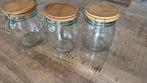 Lot de 3 bocaux en verre, Enlèvement, Comme neuf, Verre