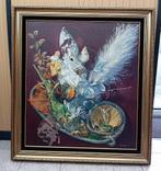kleurrijk modern schilderij gesigneerd, Antiek en Kunst, Kunst | Schilderijen | Klassiek, Ophalen of Verzenden