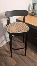 Romane Beukenhouten Barkruk Essenhout Fineer Rotan Zitting, Neuf, 1 tabouret, Enlèvement ou Envoi, Bois