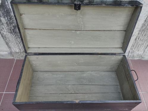Victoriaanse linnen kist - speelgoedkoffer antiek, Huis en Inrichting, Woonaccessoires | Kisten, Gebruikt, Minder dan 50 cm, Minder dan 50 cm
