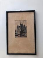 Ets Geraard De Duivelsteen Gent, Antiek en Kunst, Kunst | Etsen en Gravures, Ophalen