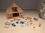 Mooi Houten Poppenhuis, Kinderen en Baby's, Speelgoed | Poppenhuizen, Ophalen of Verzenden, Zo goed als nieuw, Poppenhuis