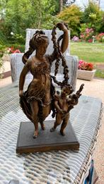 Antiquité Sculpture en Régule, Antiek en Kunst, Kunst | Beelden en Houtsnijwerken, Ophalen of Verzenden