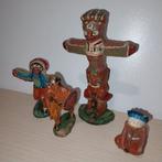Vintage set handbeschilderde figuren & totemkruisen – jaren, Enlèvement, Utilisé