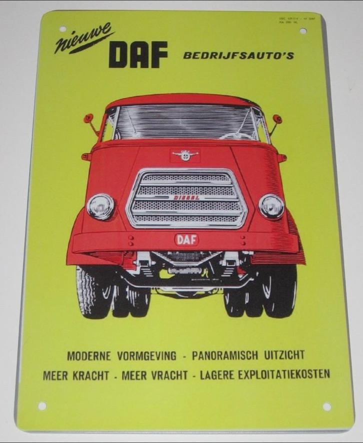 DAF TRUCK : Metalen Bord DAF - Bedrijfsauto´s, Verzamelen, Automerken, Motoren en Formule 1, Nieuw, Auto's, Verzenden