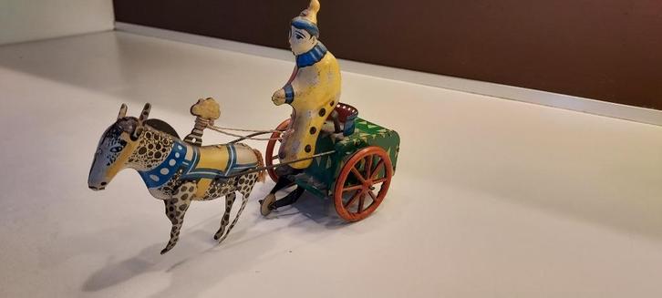 oude speelgoed kar en paard, Antiek en Kunst, Antiek | Speelgoed, Verzenden